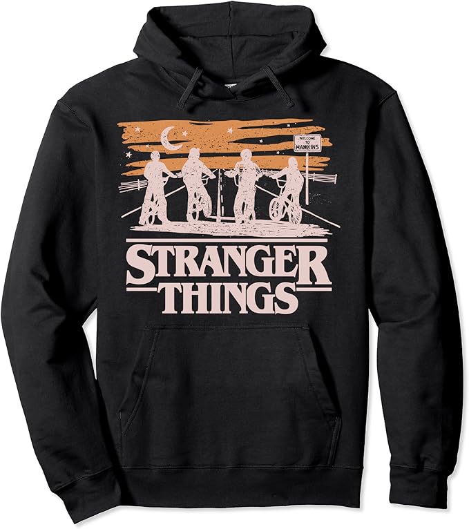 Comment Regarder Stranger Things Sans Netflix Gratuit Netflix Stranger Things Night Silhouettes Sweat à Capuche : Amazon.fr